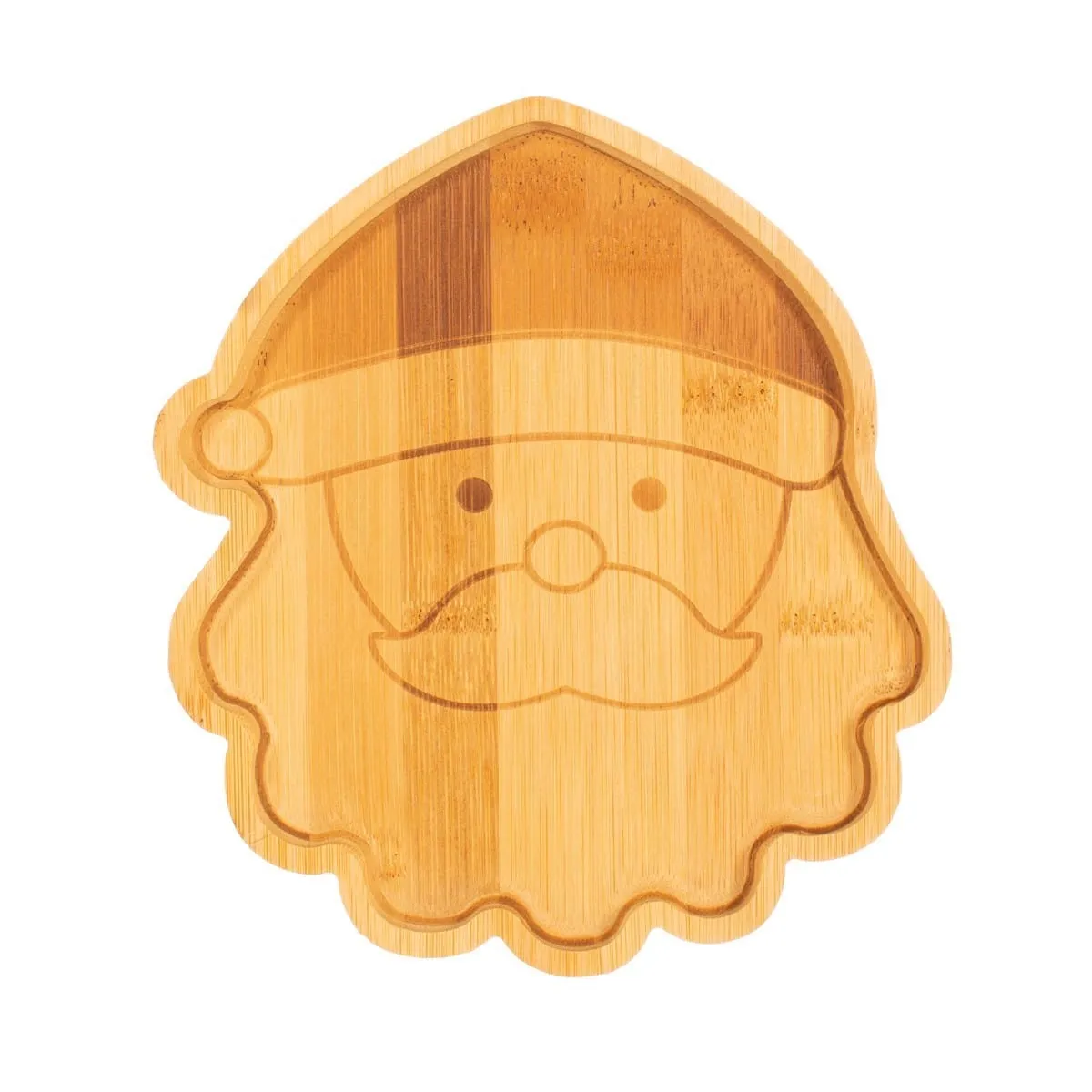 Bamboo Santa Design Christmas Plate