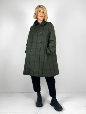 Barrie Water-Resistant Glen Check Pattern Mac Coat
