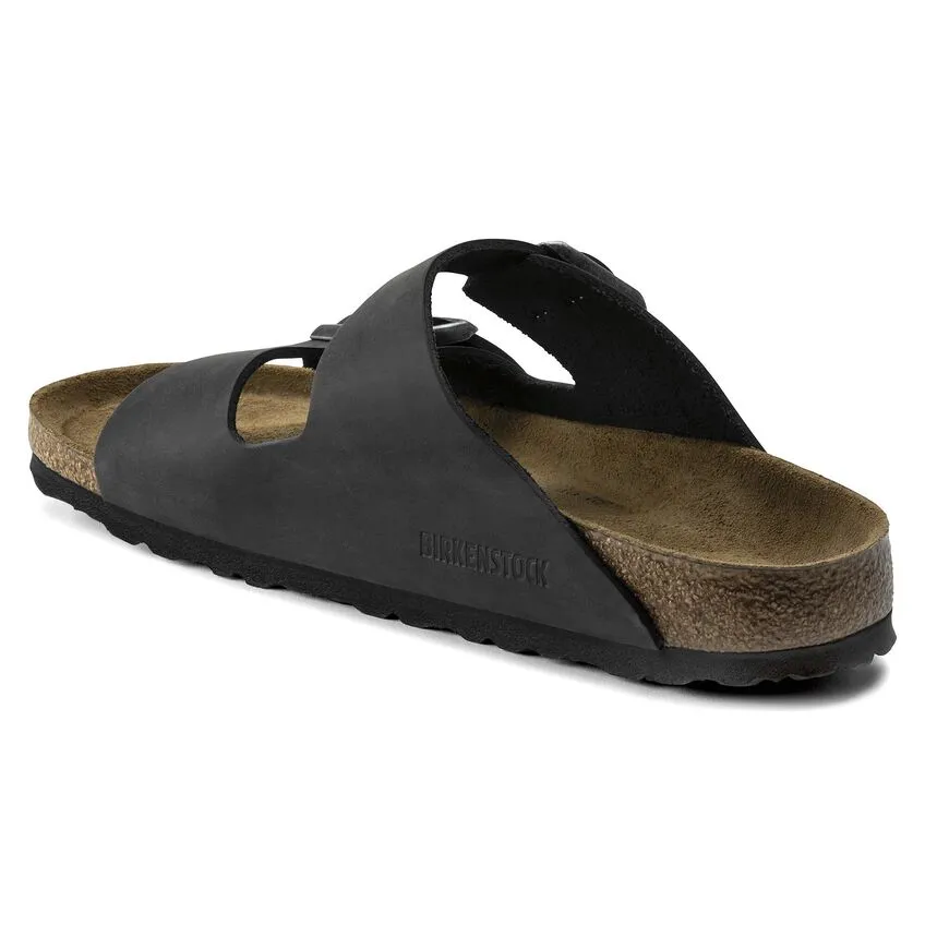 Birkenstock Black Oiled SFB Leather Arizona Sandal