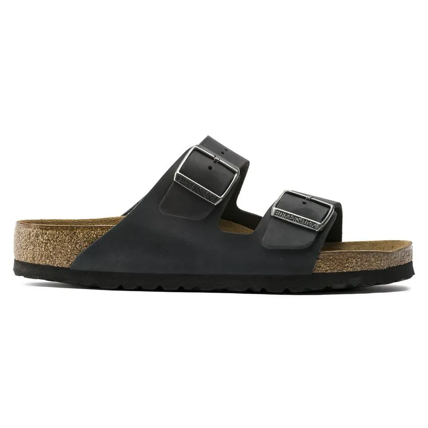 Birkenstock Black Oiled SFB Leather Arizona Sandal
