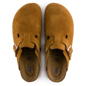 Birkenstock Mink Brown Suede Soft Bed Boston Clog