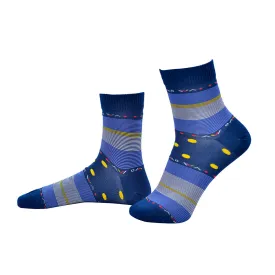 Blue Horizon Stripes (Ankle - XL) Bamboo Socks