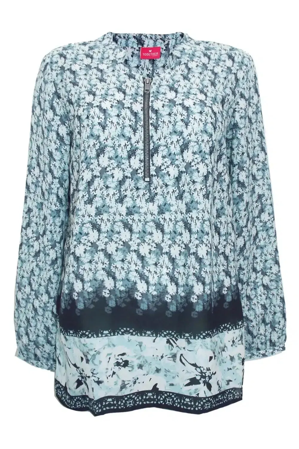 Border Print Tunic Top