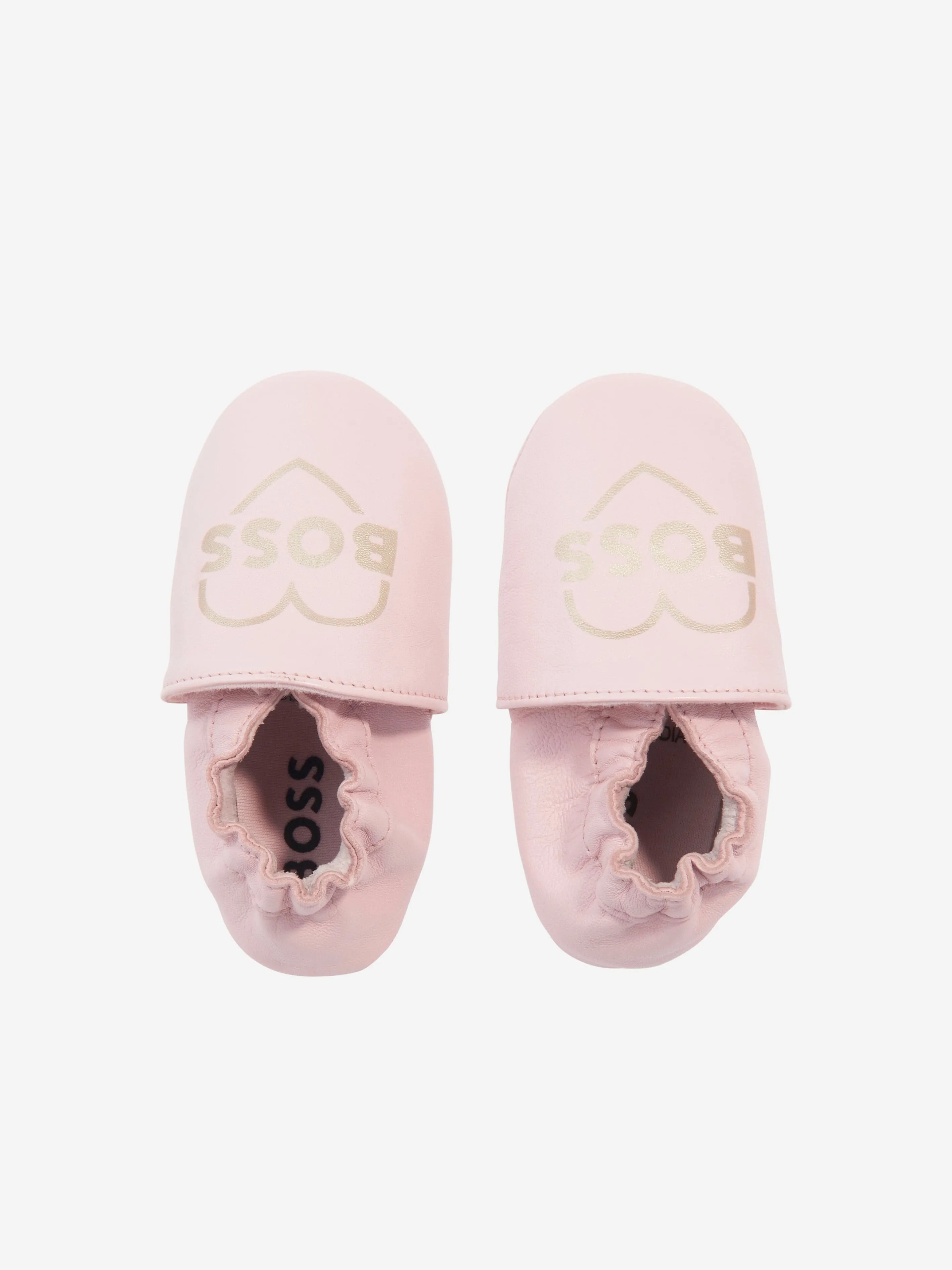 BOSS Baby Girls Leather Pre-Walker Shoes in Pink