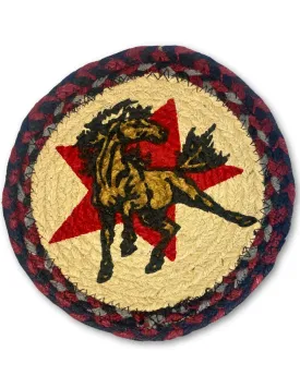 Braided Jute Round Trivets, Design #8