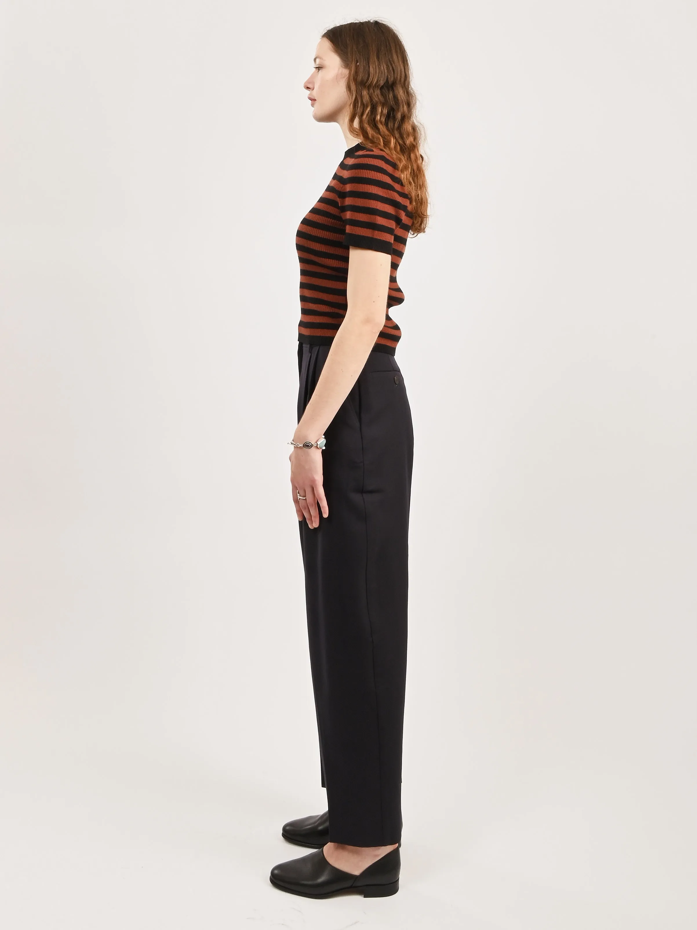 Cacao Stripe Jones Ribbed Tee