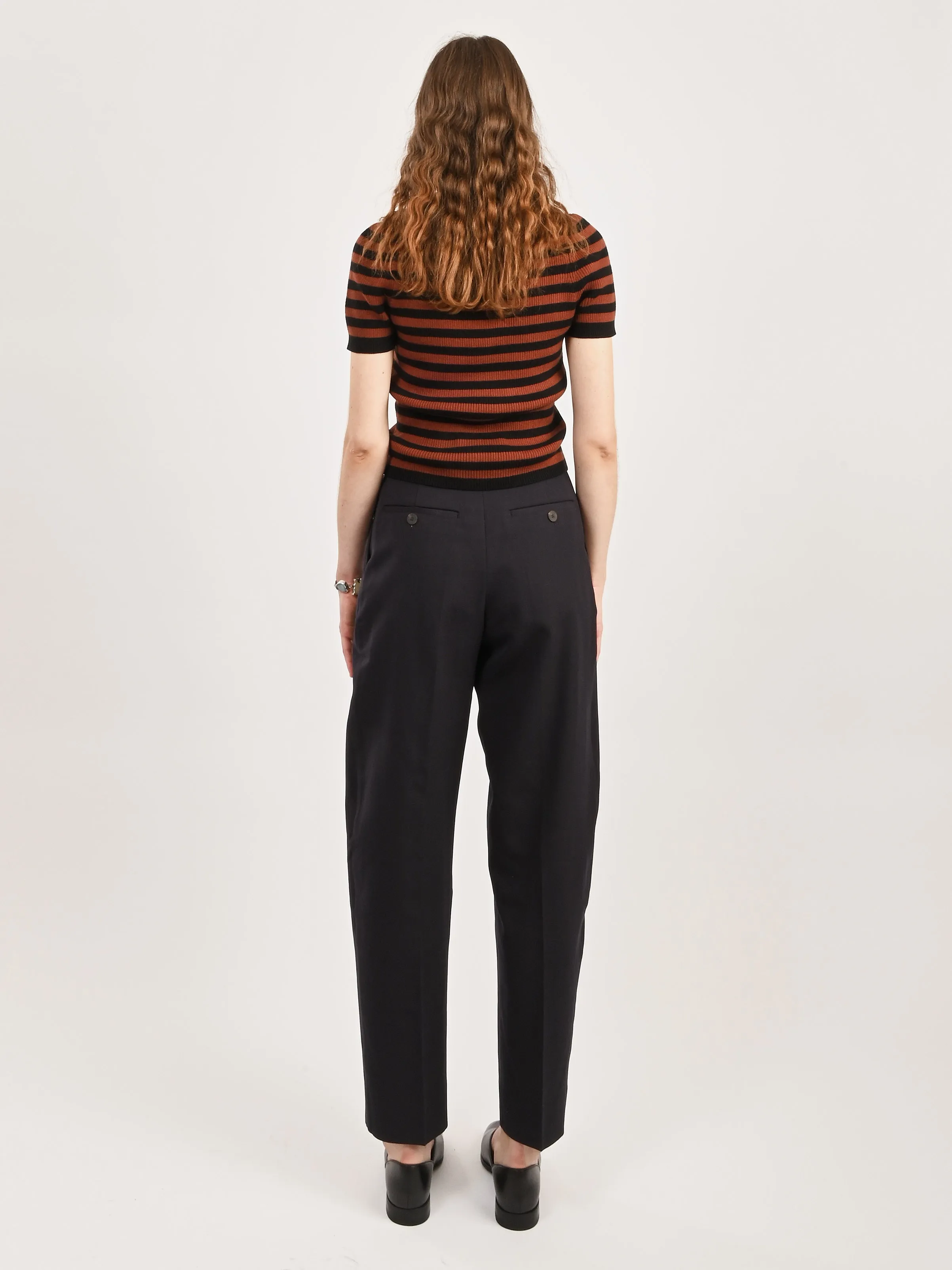 Cacao Stripe Jones Ribbed Tee