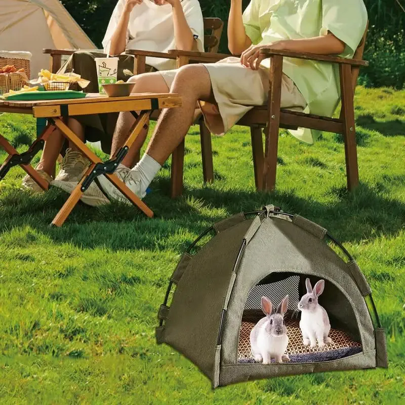 CASTLE™ Pet Tent Cats Doghouse Washable Cat Teepee Dog Tent Bed 42*42*38CM Portable Dog Houses Puppy Teepee Cat Bed Pet Cage for Cat.