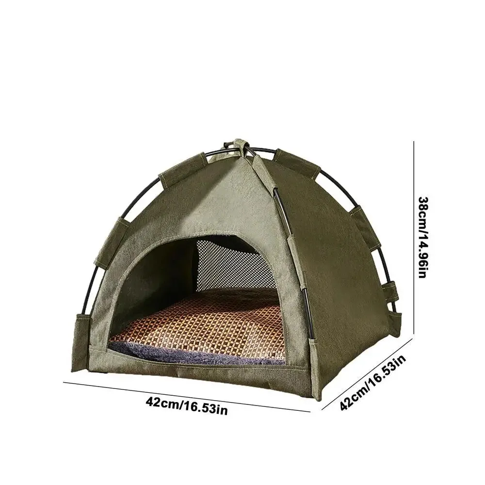 CASTLE™ Pet Tent Cats Doghouse Washable Cat Teepee Dog Tent Bed 42*42*38CM Portable Dog Houses Puppy Teepee Cat Bed Pet Cage for Cat.