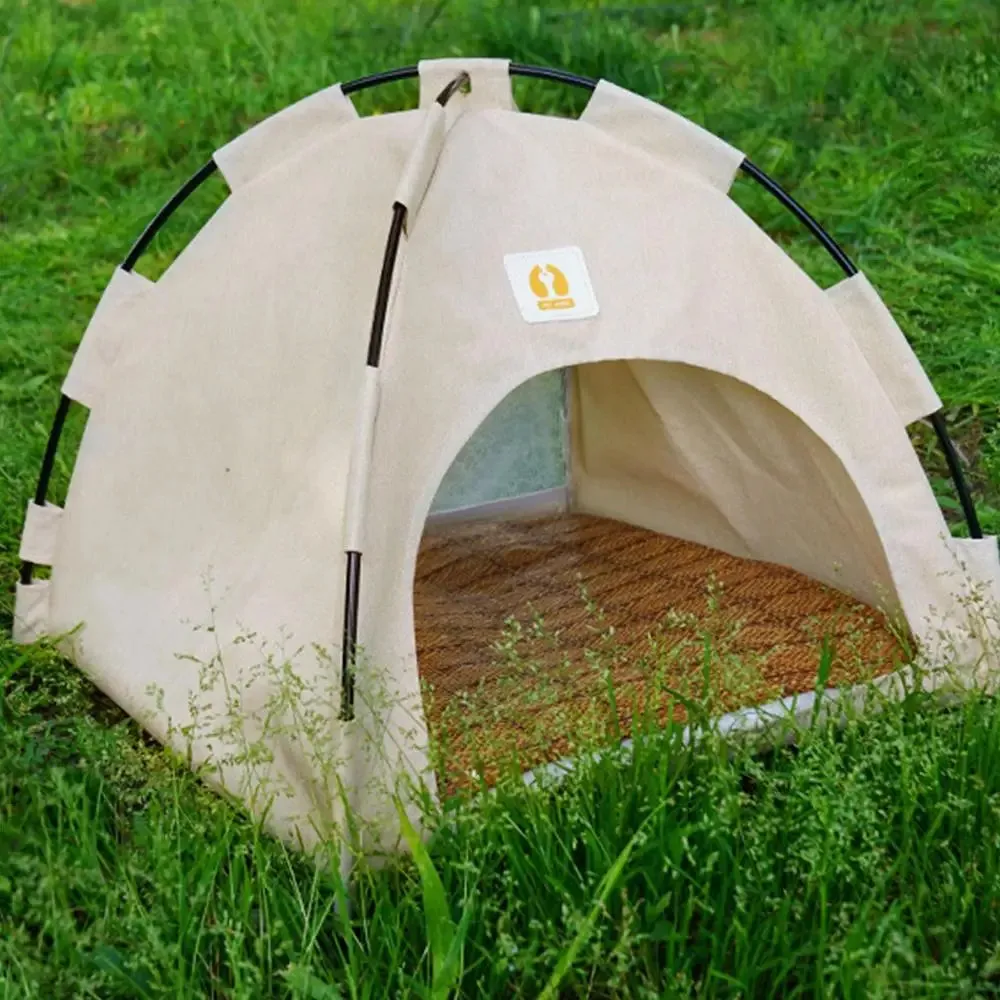 CASTLE™ Pet Tent Cats Doghouse Washable Cat Teepee Dog Tent Bed 42*42*38CM Portable Dog Houses Puppy Teepee Cat Bed Pet Cage for Cat.