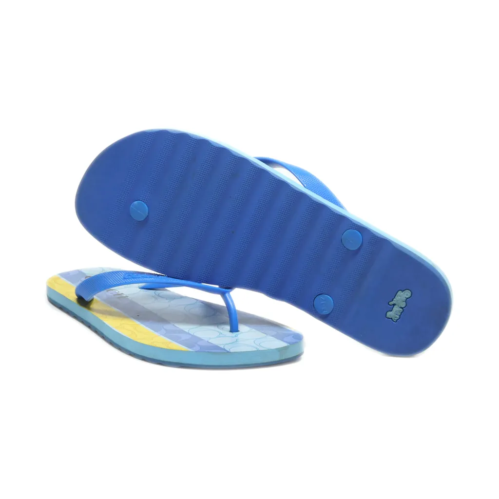 Coach Slippers Rubber Blue Colour For Men