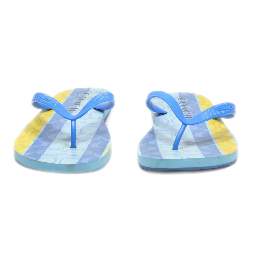 Coach Slippers Rubber Blue Colour For Men