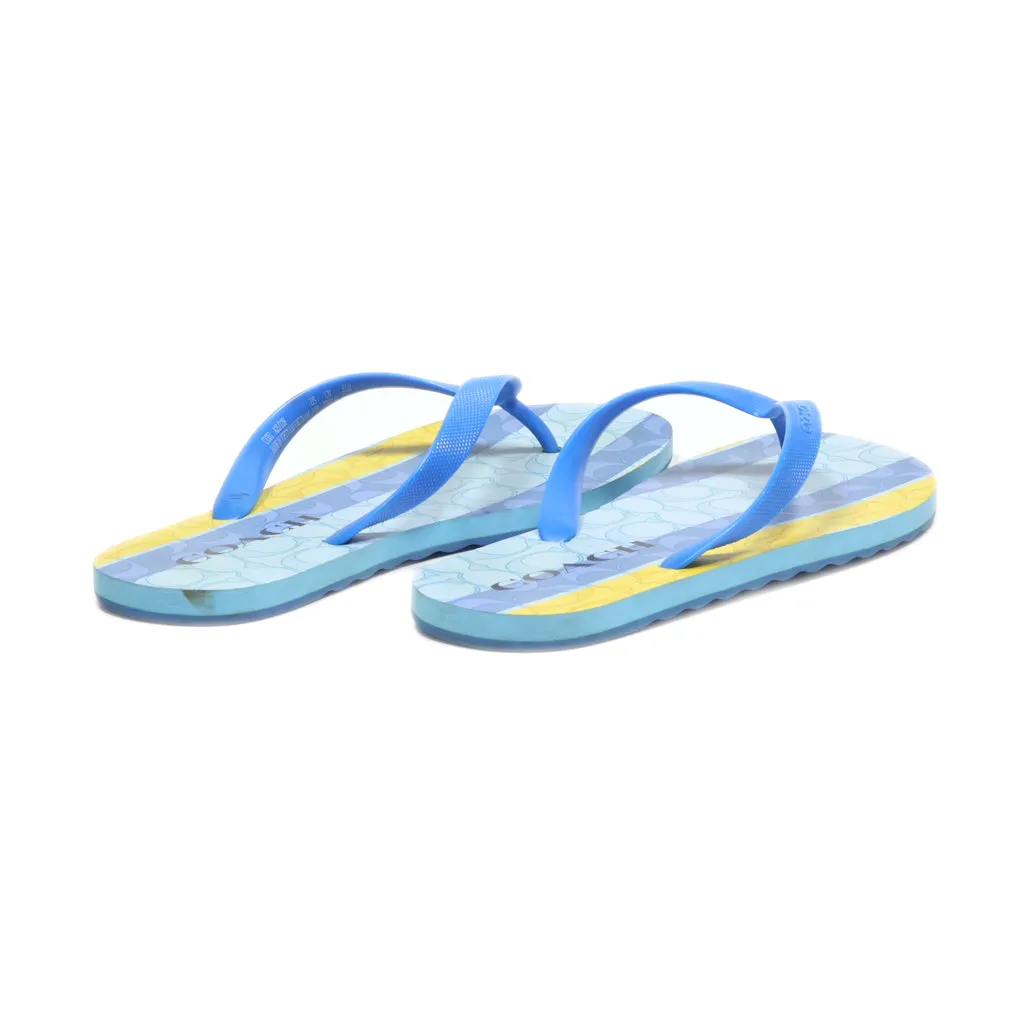 Coach Slippers Rubber Blue Colour For Men