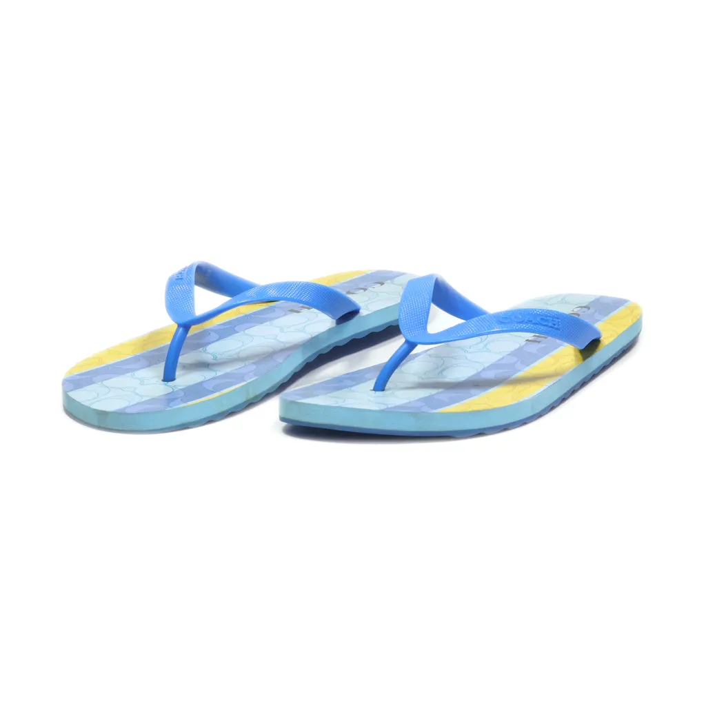 Coach Slippers Rubber Blue Colour For Men