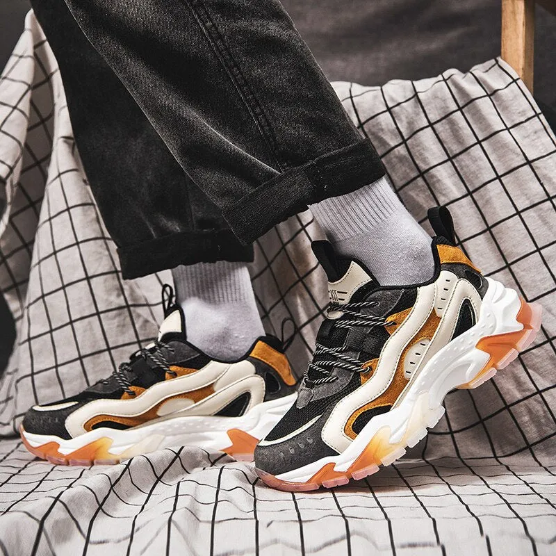 Colorful Fashion Men's Sneakers Original Mens Casual Sneakers  Breathable Platform Shoes Jelly Sole Shoes zapatillas hombre