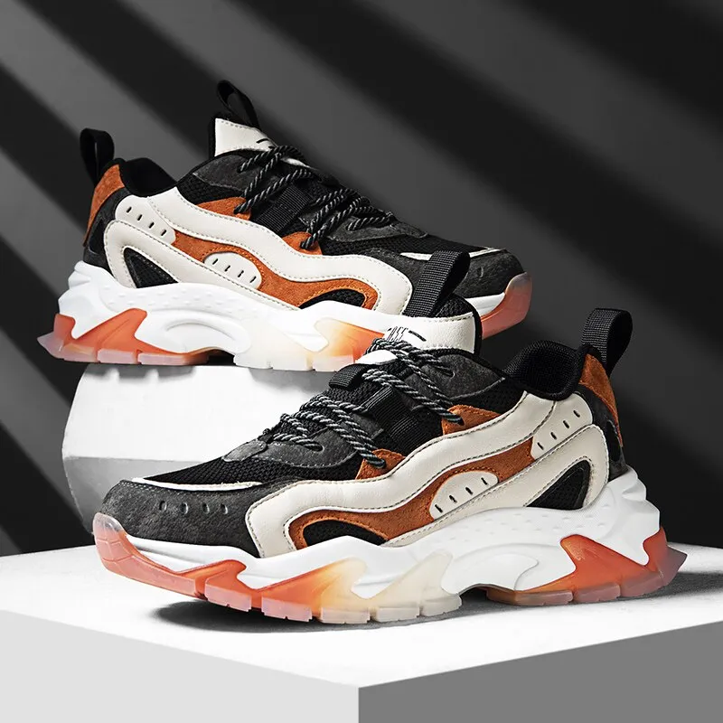 Colorful Fashion Men's Sneakers Original Mens Casual Sneakers  Breathable Platform Shoes Jelly Sole Shoes zapatillas hombre