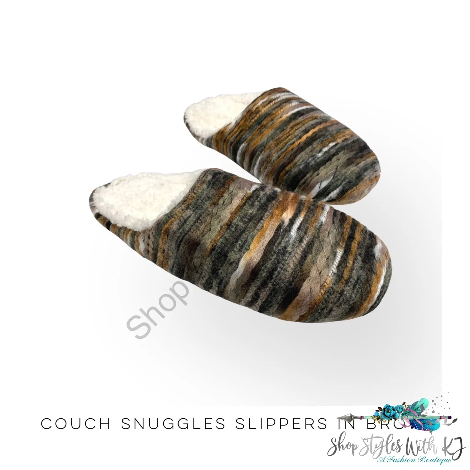 Couch Snuggles Slippers in Brown
