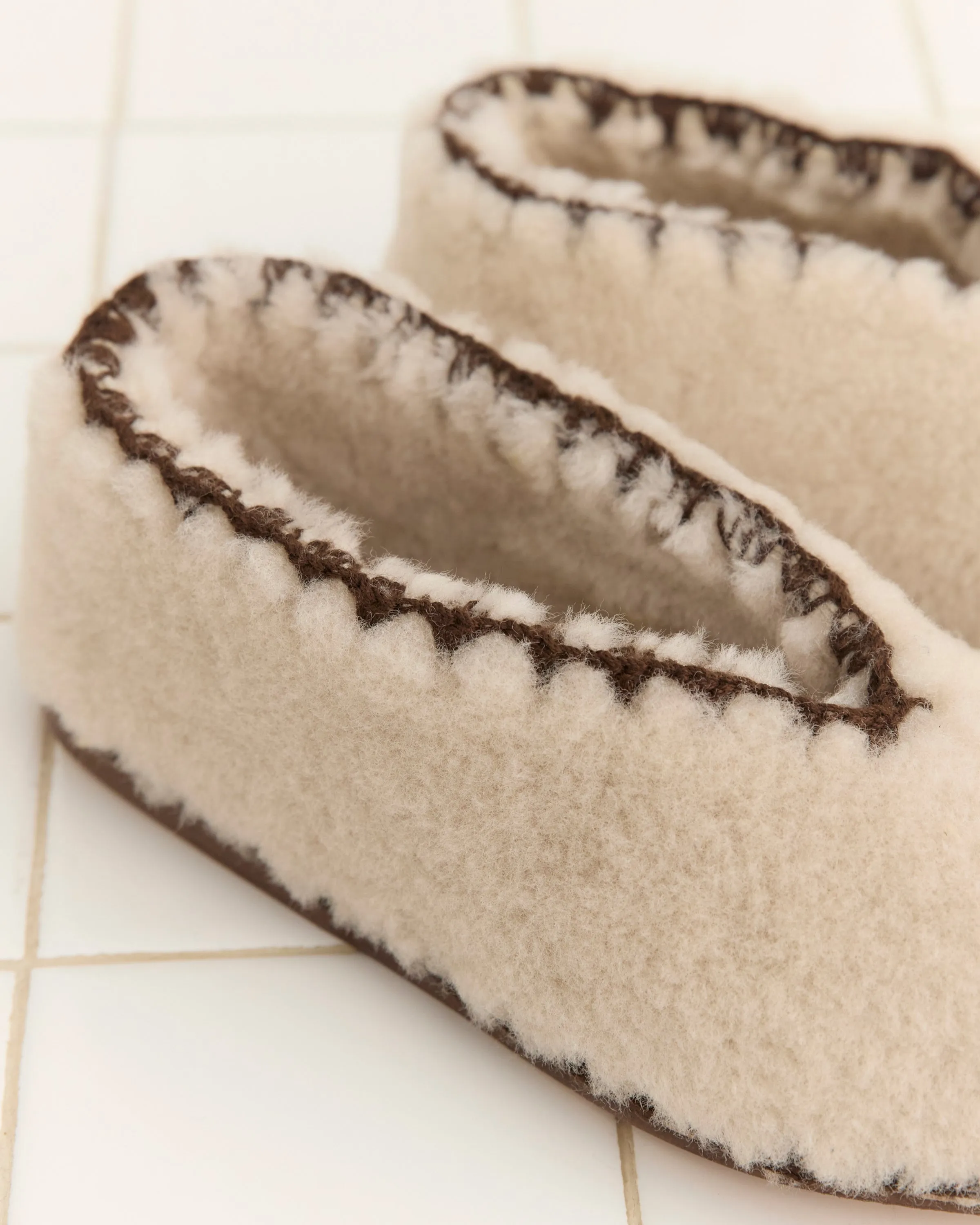 Cream Greco Shearling Shoe