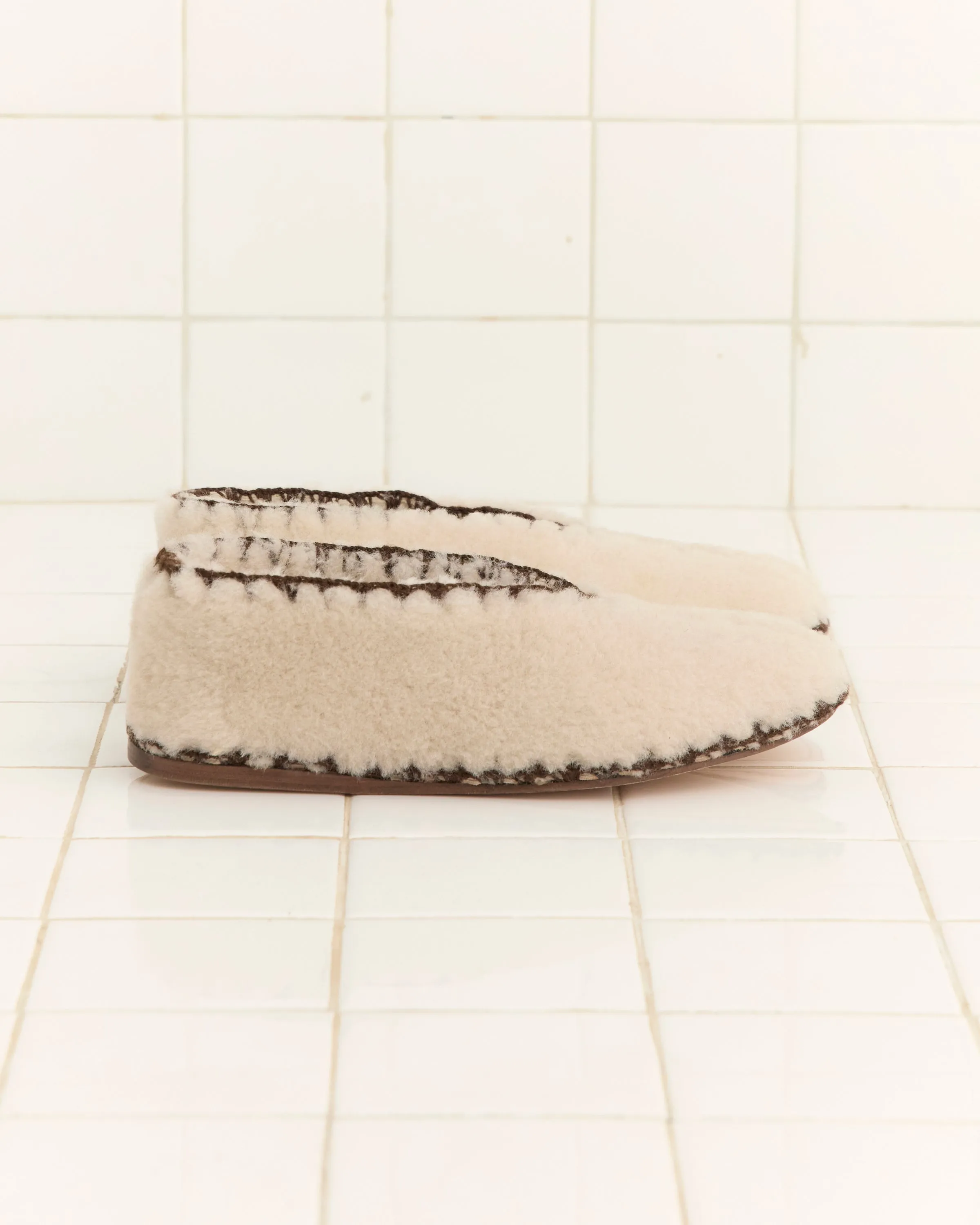 Cream Greco Shearling Shoe