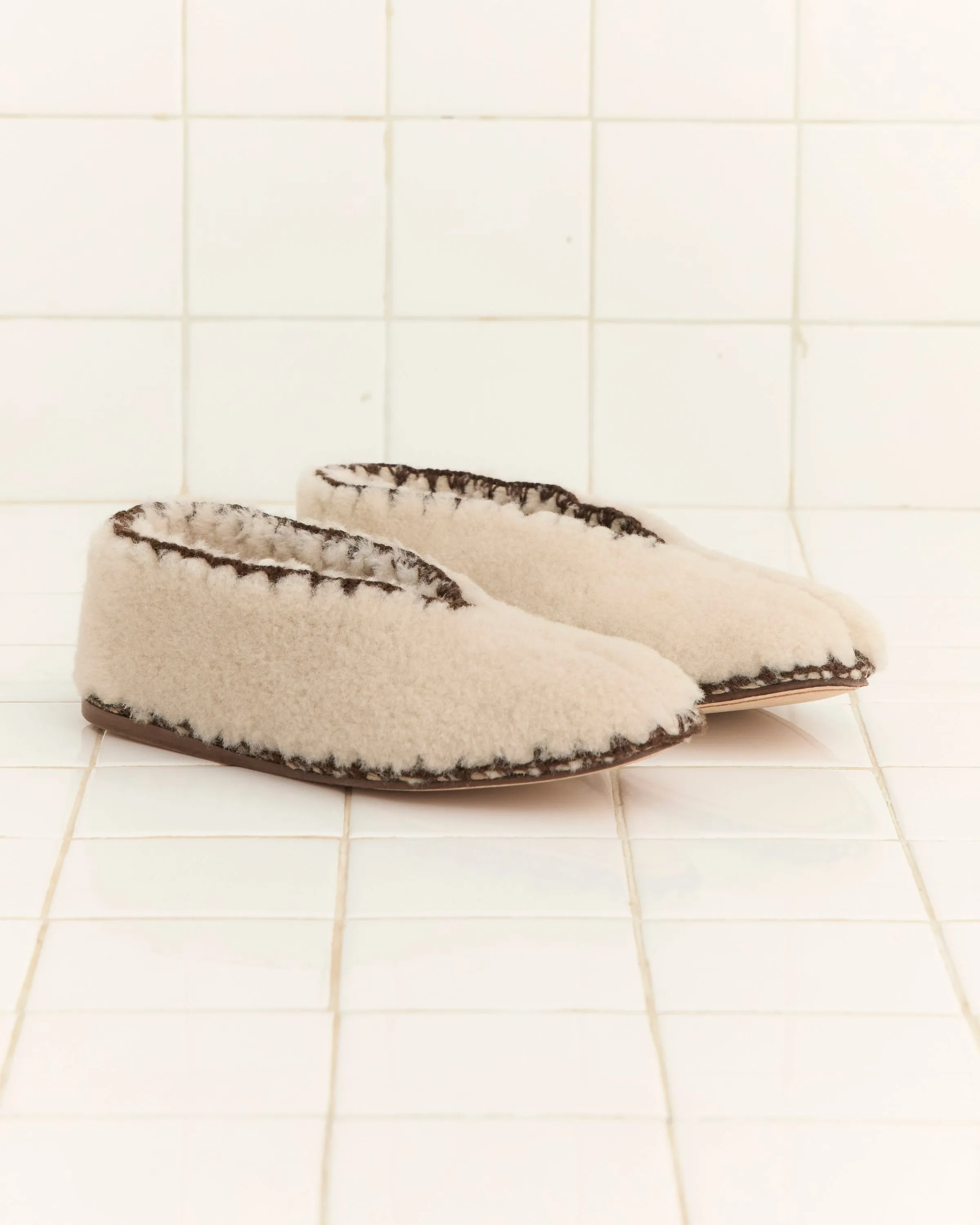 Cream Greco Shearling Shoe