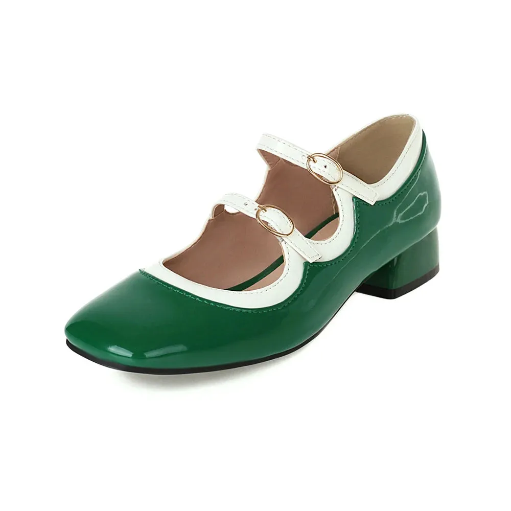 DIANE LOCKHART Pretty Patent Leather Low Heel Shoes