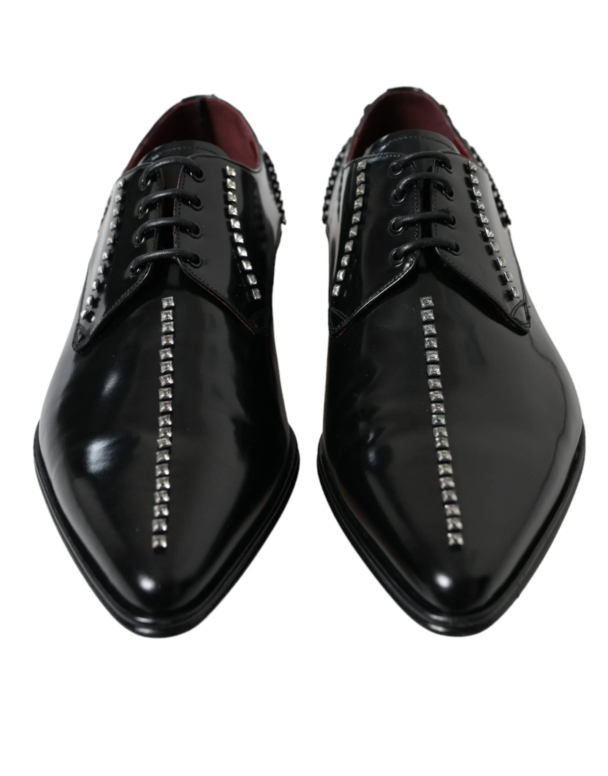Dolce & Gabbana Crystal-Detail Leather Formal Shoes