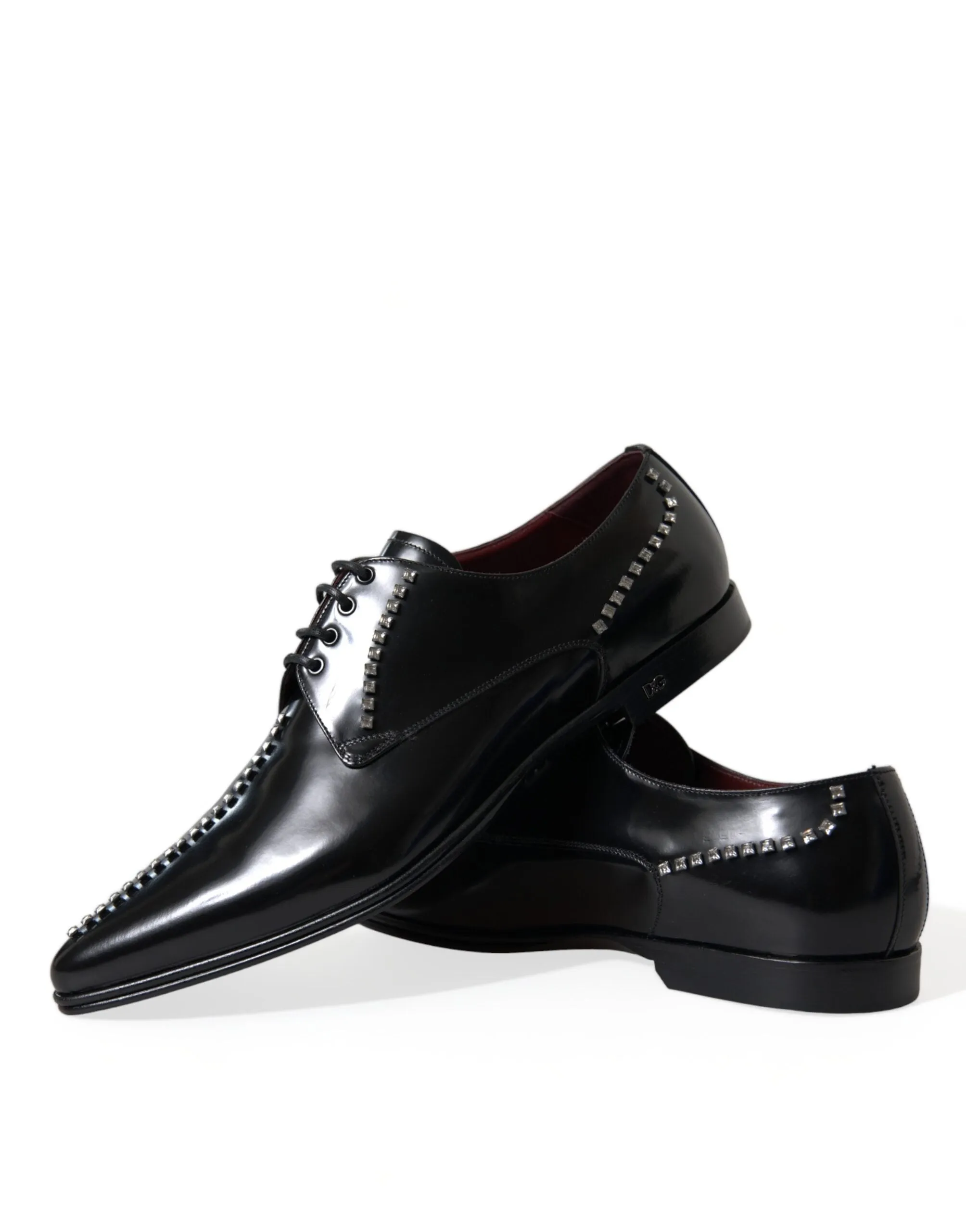 Dolce & Gabbana Crystal-Detail Leather Formal Shoes