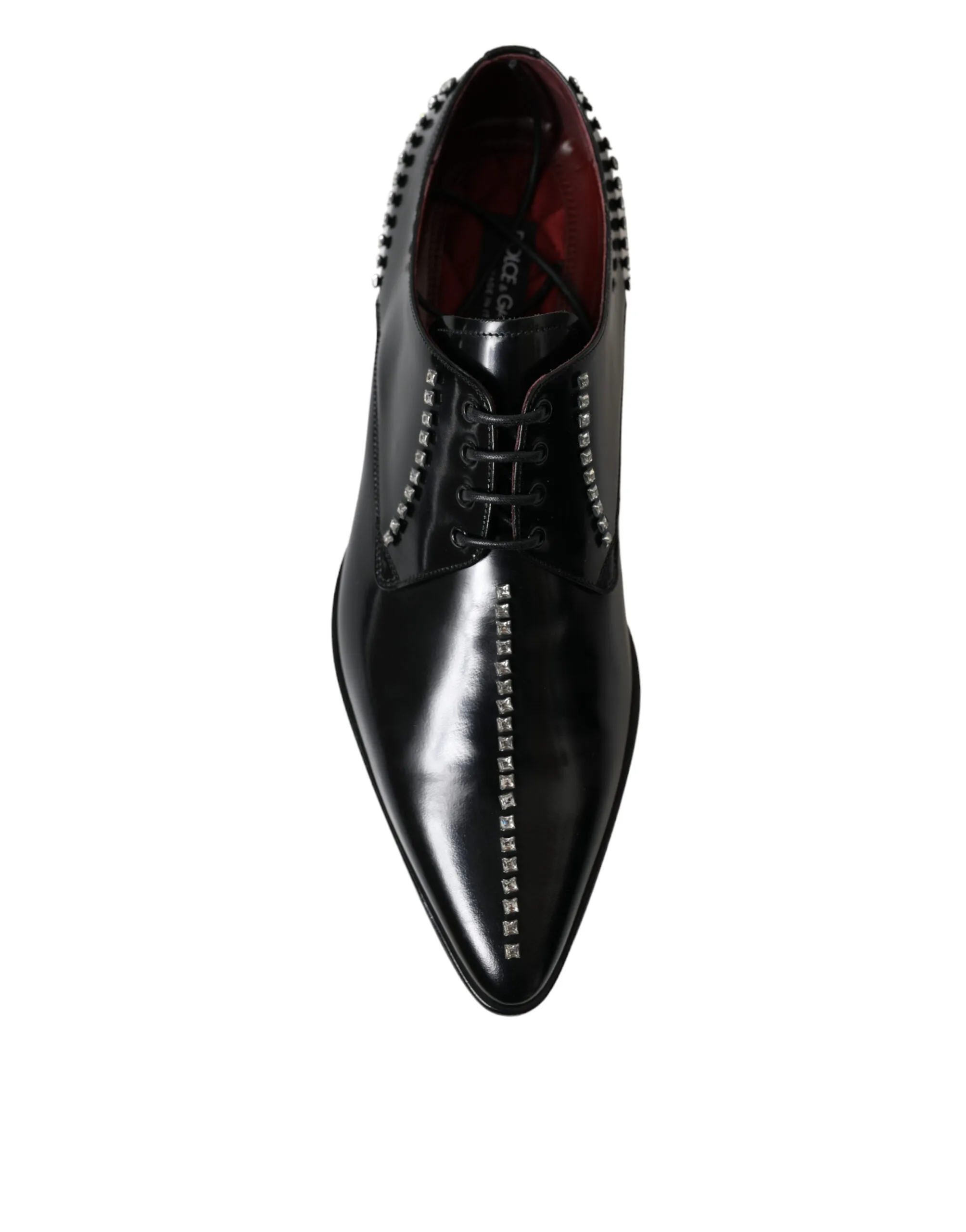 Dolce & Gabbana Crystal-Detail Leather Formal Shoes
