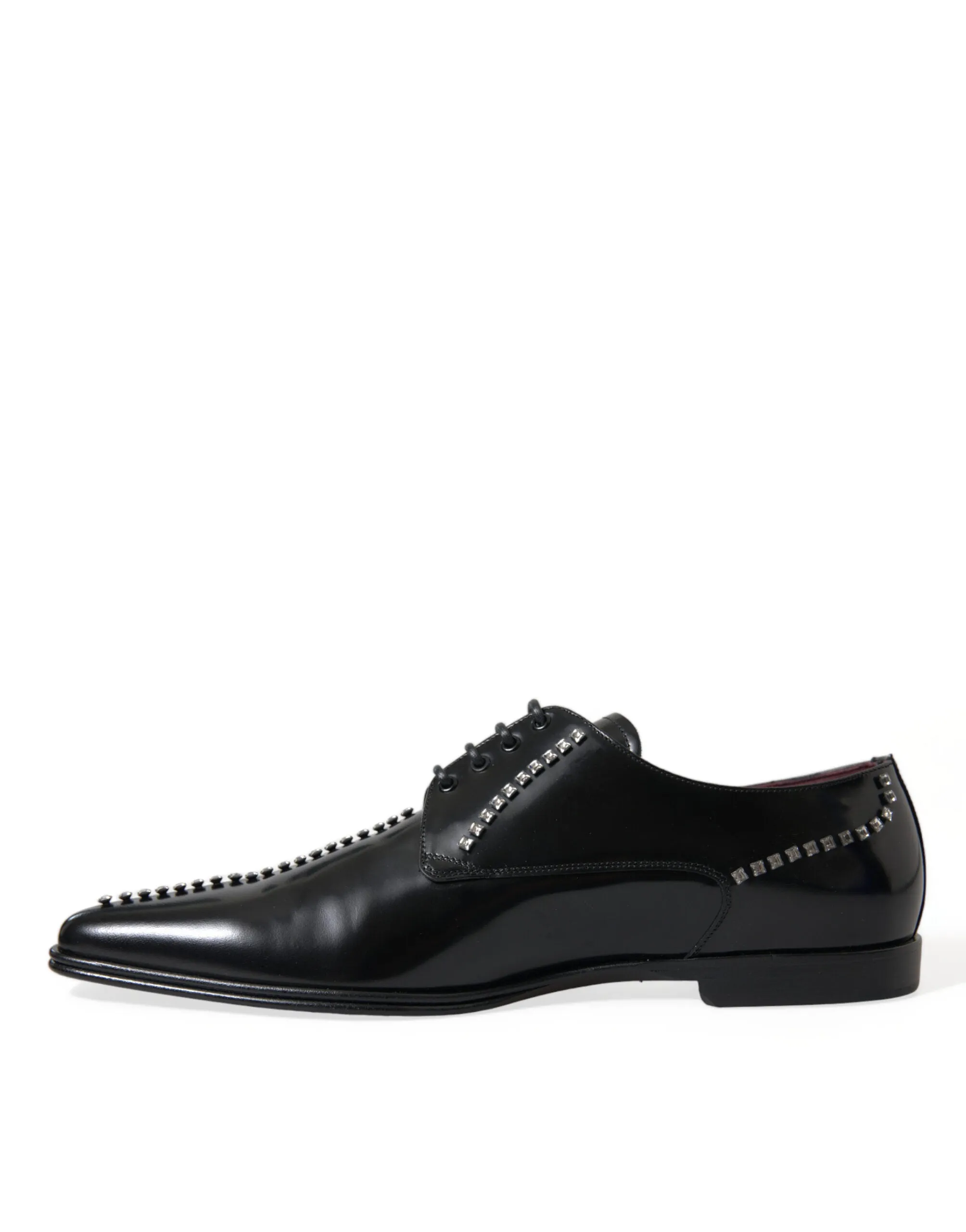 Dolce & Gabbana Crystal-Detail Leather Formal Shoes