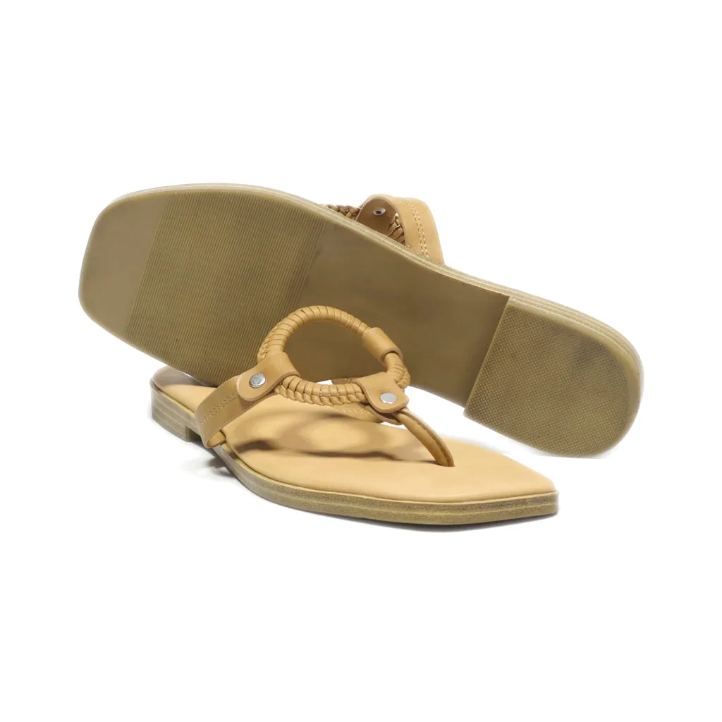 Dolce Vita Mecca Slippers Leather Beige Colour For Women
