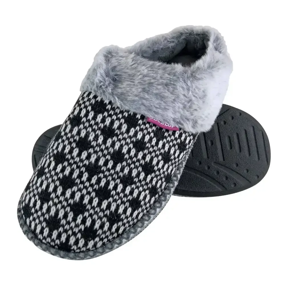 Dunlop - ladies slippers - caroline (6 uk / black)