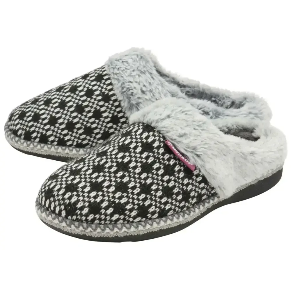 Dunlop - ladies slippers - caroline (6 uk / black)