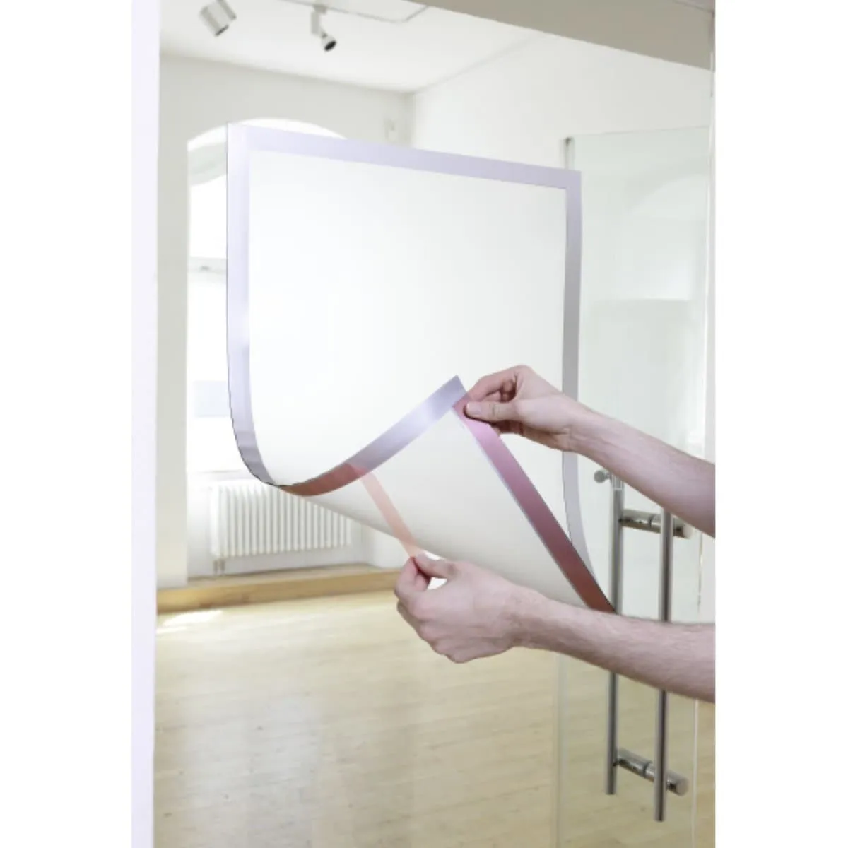 Durable DURAFRAME Poster, Self-Adhesive Magnetic Frame A2, Silver