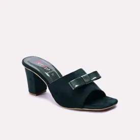 Emmeline Dark Green Block Heel Casual Slippers 0412545
