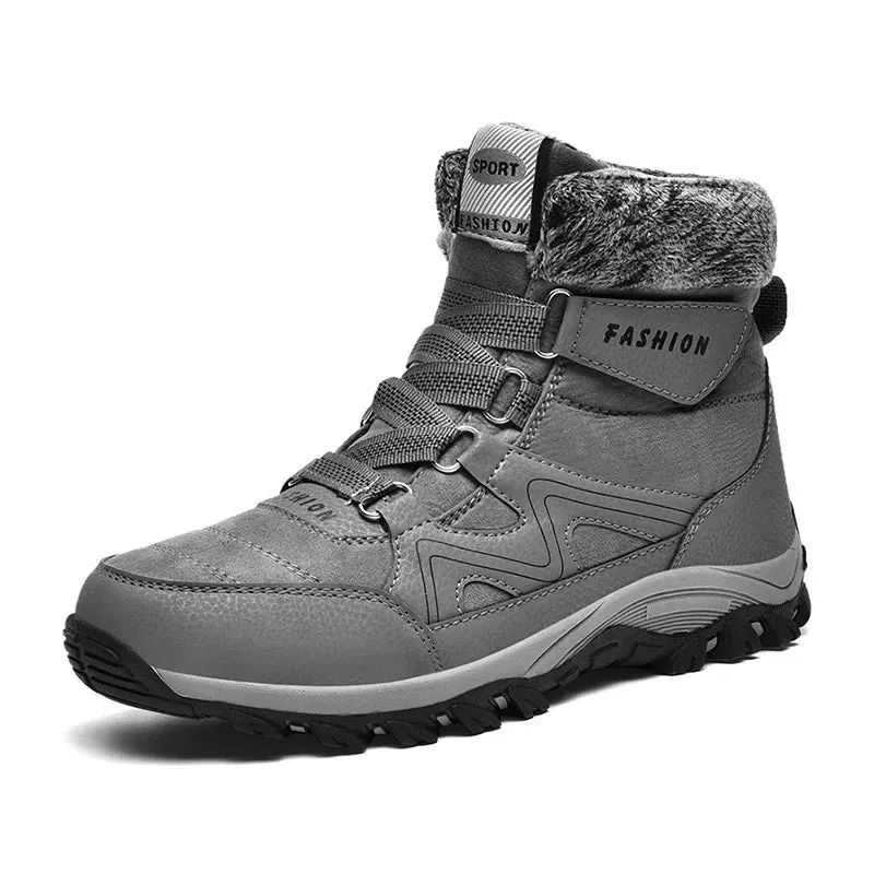 Fashion Winter Fur Mens Boots Casual Mens Shoes Warm Plush British Style Lace Up Waterproof Comfortable Boots