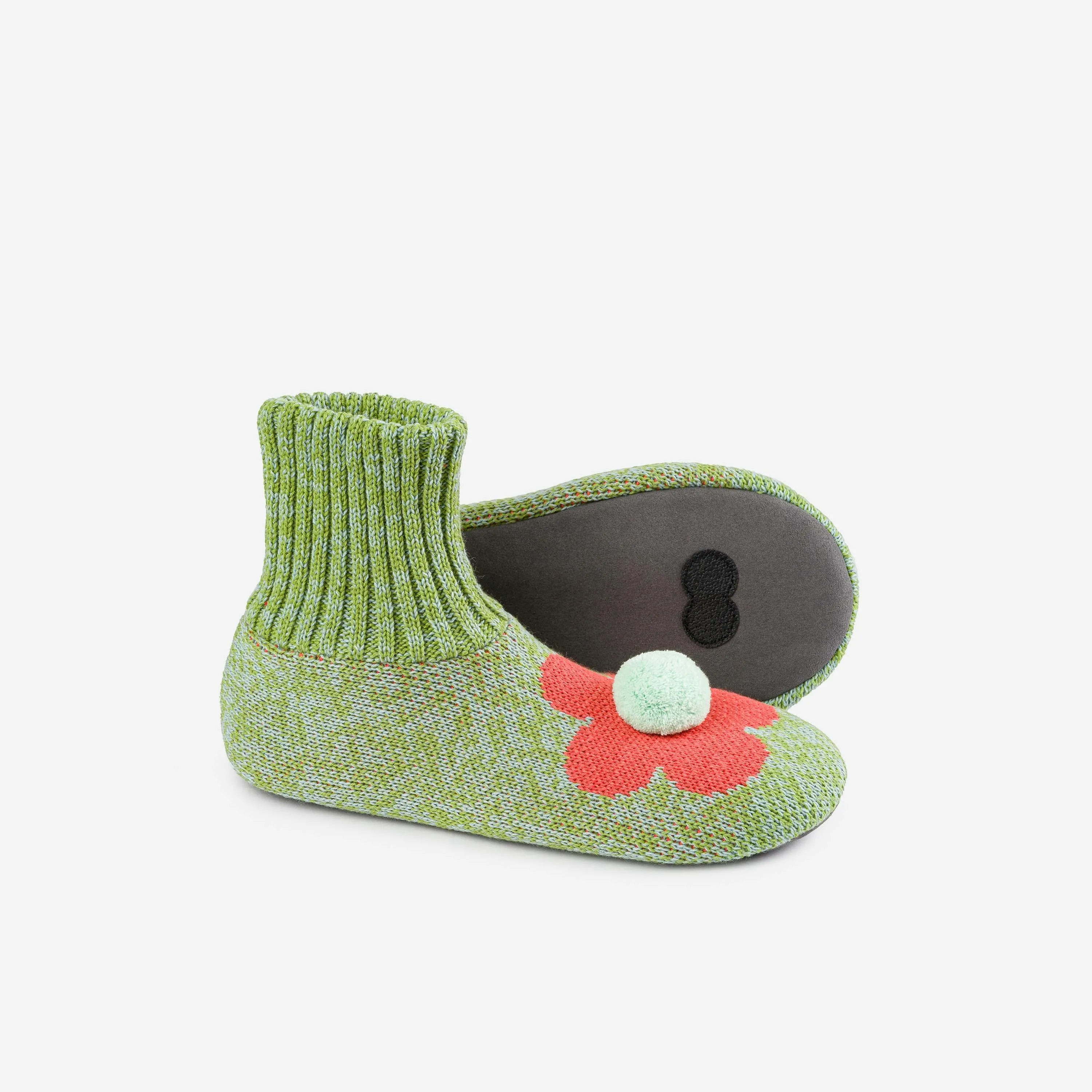 Flower Knit Sock Slippers