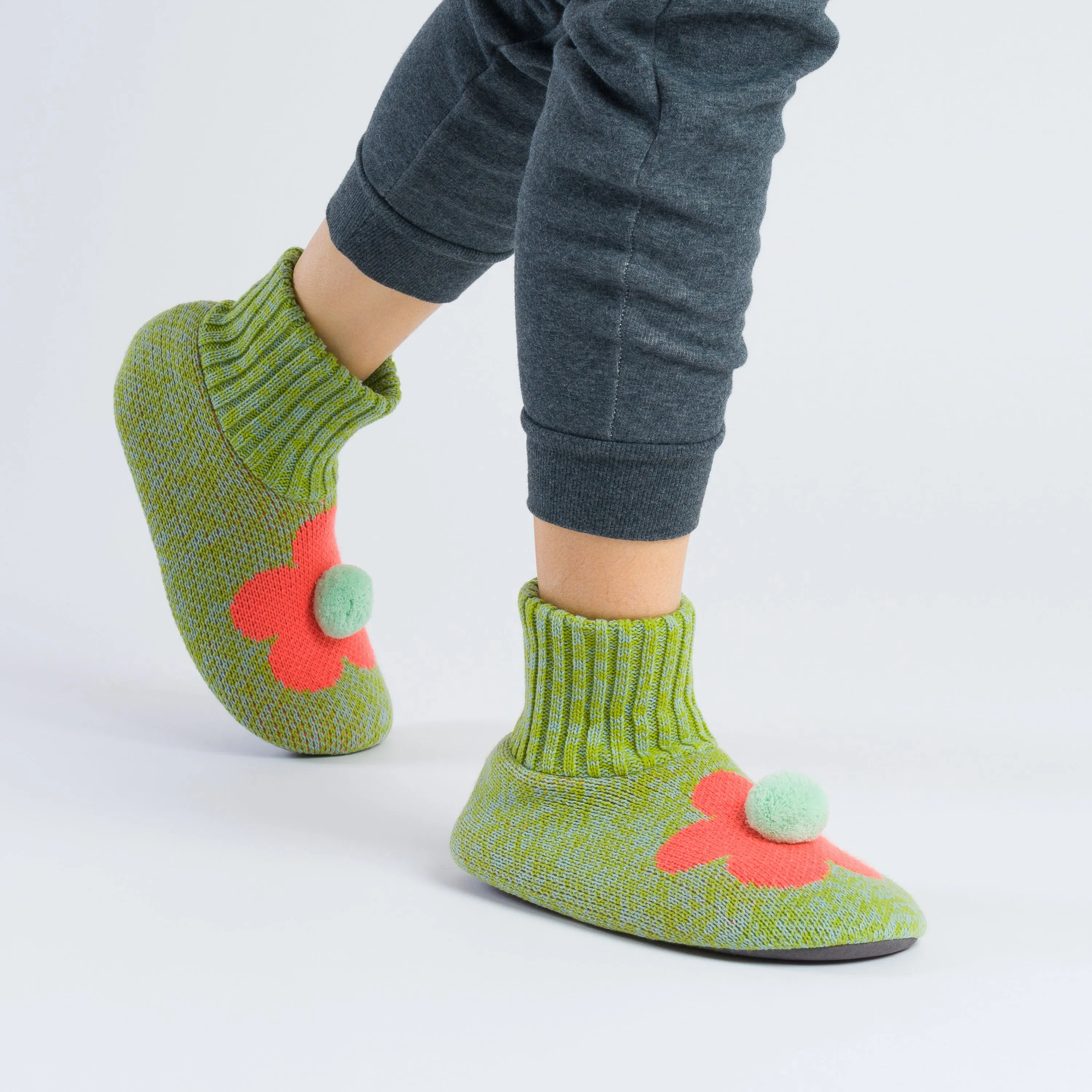 Flower Knit Sock Slippers