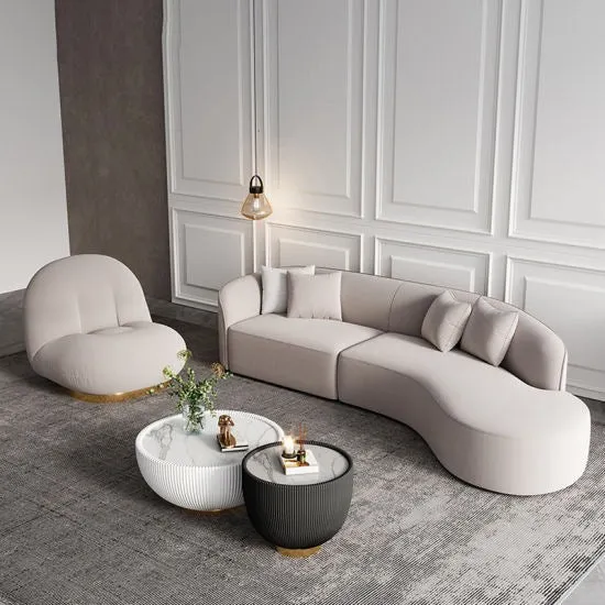 Galaxy Pro Premium Sofa Set in Suede