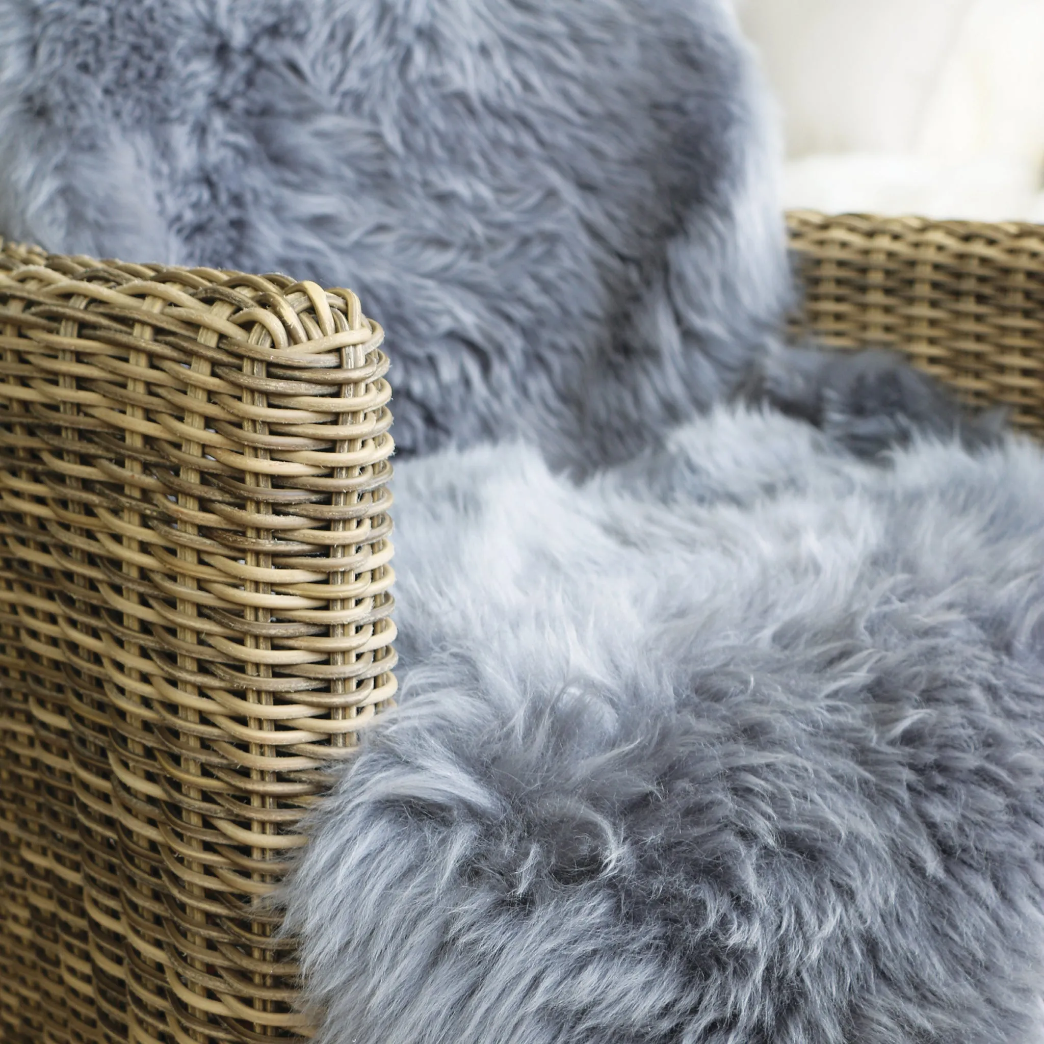 Genuine Sheepskin Rug Grey