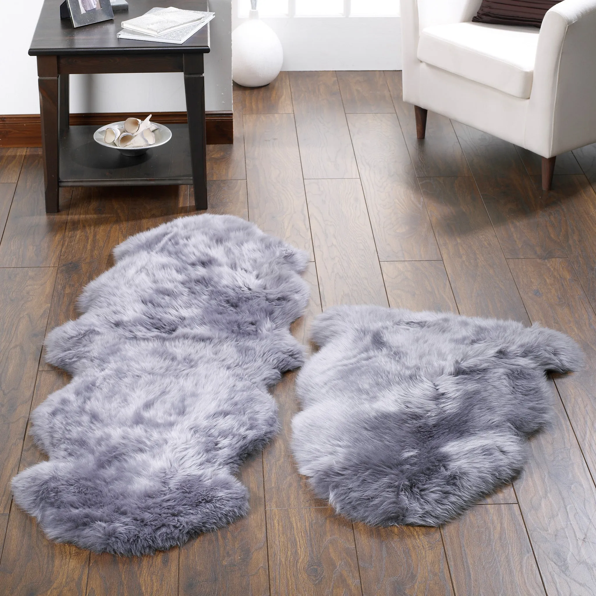 Genuine Sheepskin Rug Grey