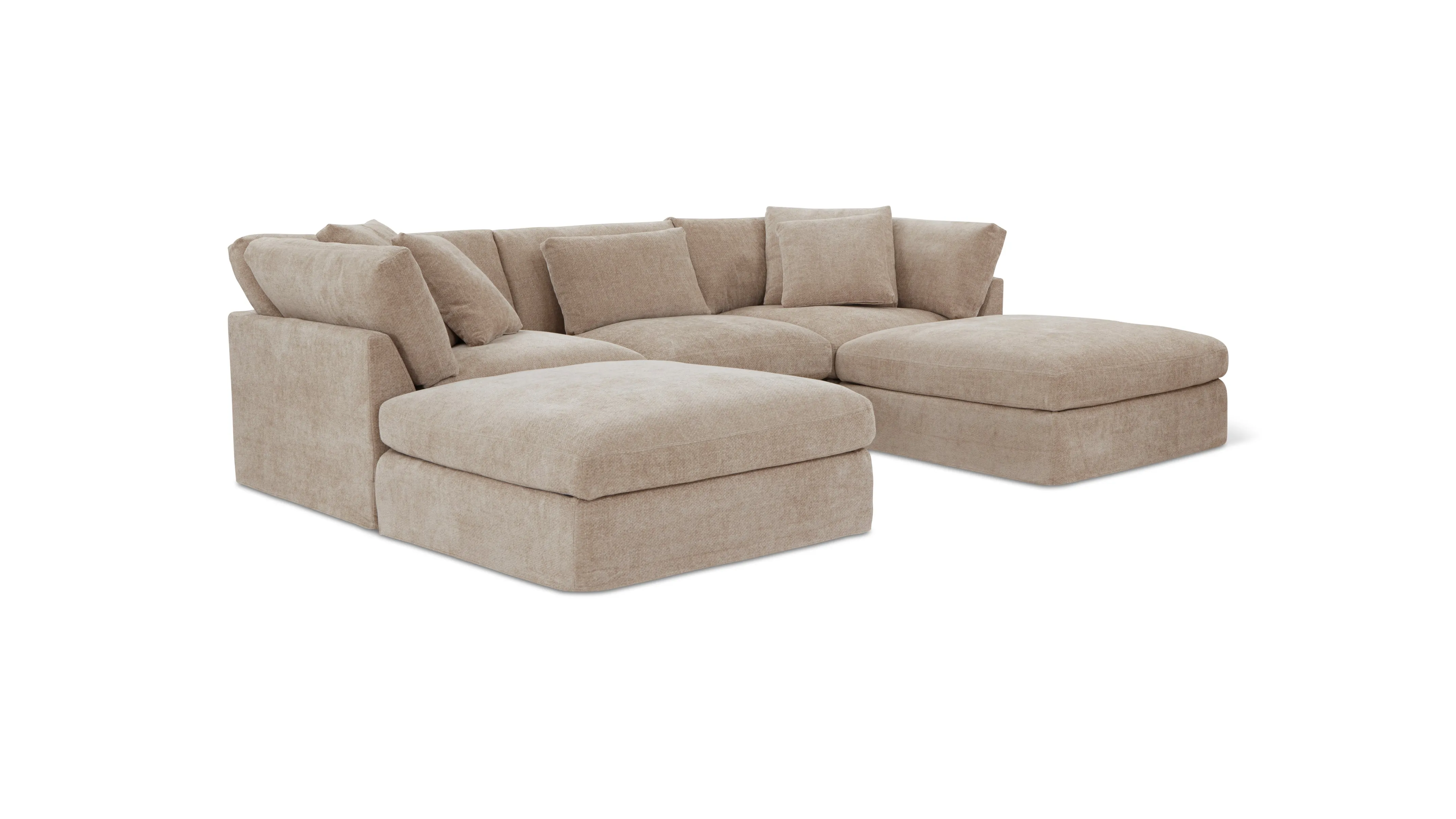 Get Together™ 5-Piece Modular U-Shaped Sectional, Large, Champagne