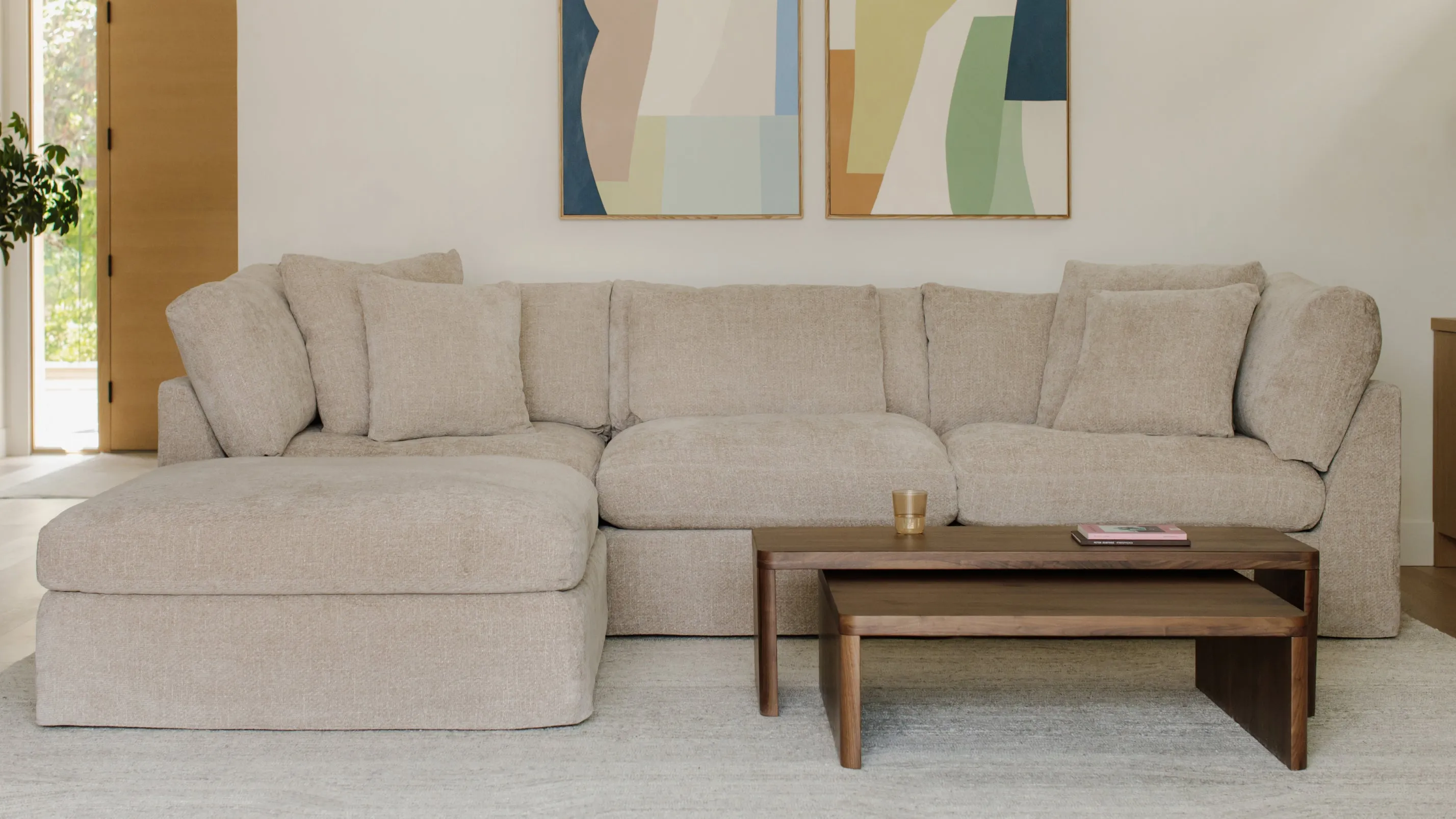 Get Together™ 5-Piece Modular U-Shaped Sectional, Large, Champagne