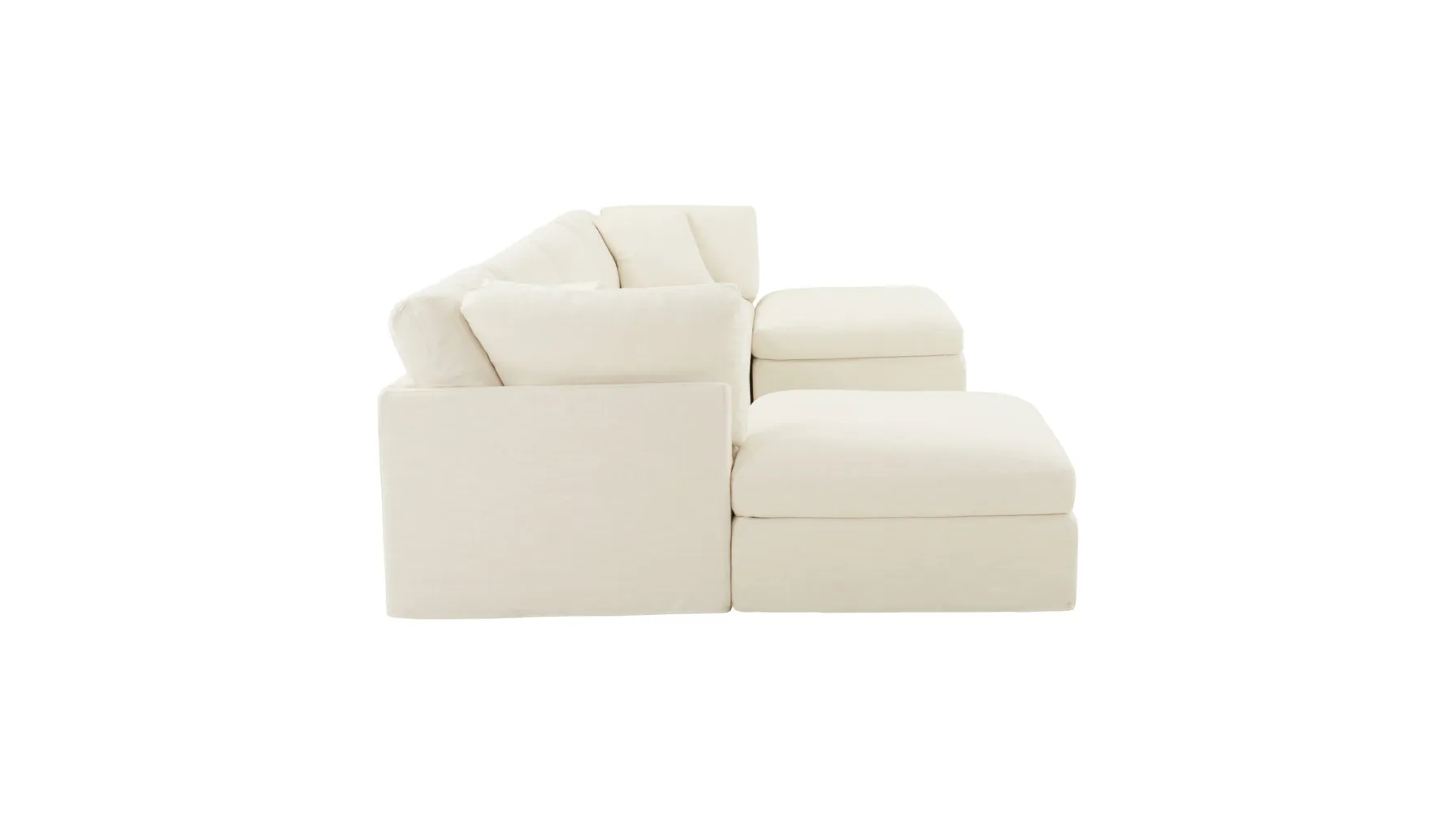 Get Together™ 6-Piece Modular U-Shaped Sectional, Standard, Cream Linen