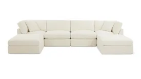 Get Together™ 6-Piece Modular U-Shaped Sectional, Standard, Cream Linen