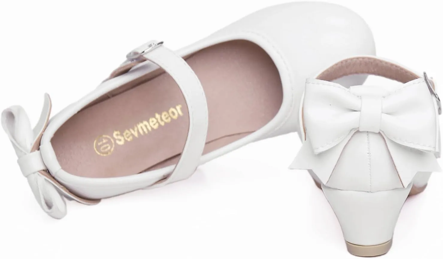 Girls Dress Shoes Low Heel Princess Shoes Wedding Party Mary Jane Flats for Toddler/Little Kids