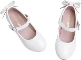 Girls Dress Shoes Low Heel Princess Shoes Wedding Party Mary Jane Flats for Toddler/Little Kids