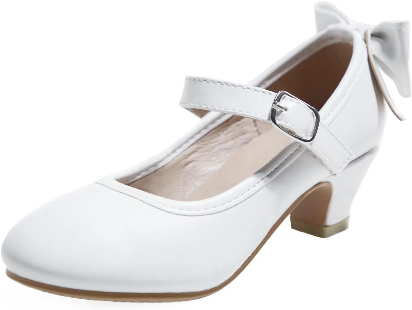 Girls Dress Shoes Low Heel Princess Shoes Wedding Party Mary Jane Flats for Toddler/Little Kids