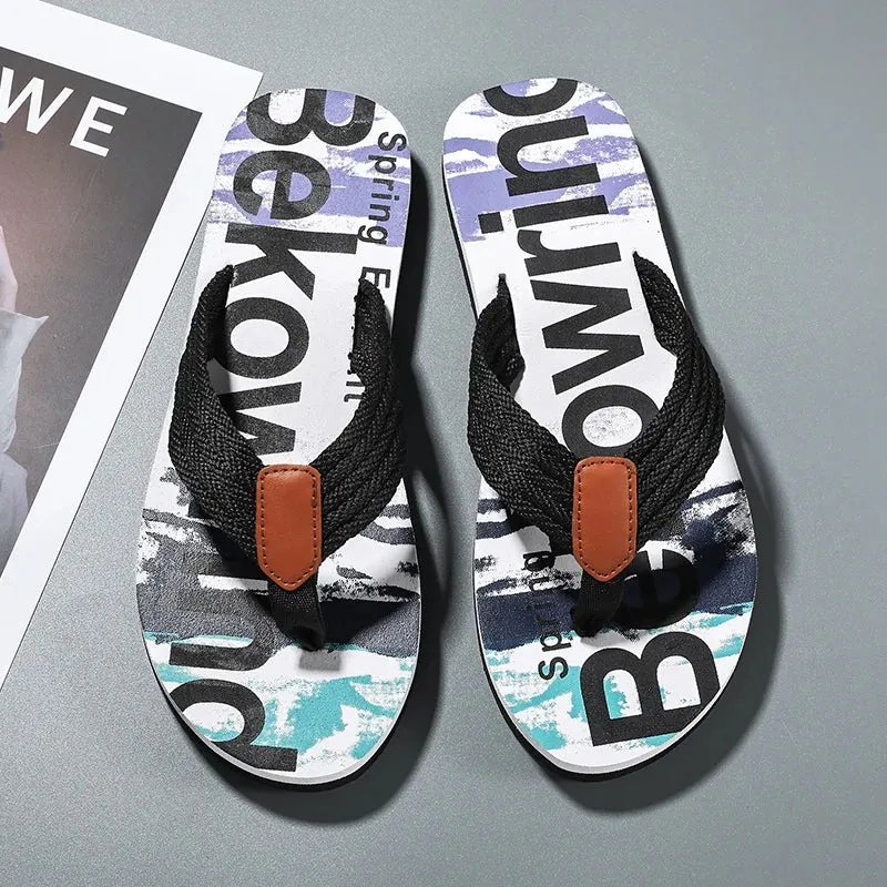 Hnzxzm New Cool Youth Flip Flops Casual Men Swimming Water Sandals Comfortable Mens Popular Seaside Water Slippers Water Slides