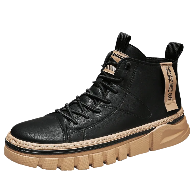 Hnzxzm Non-Leather Shoes Men Comfortable Sneakers Men Waterproof Non-Slip Outdoor Casual Shoes Tooling Motorcycle Boots 39-44