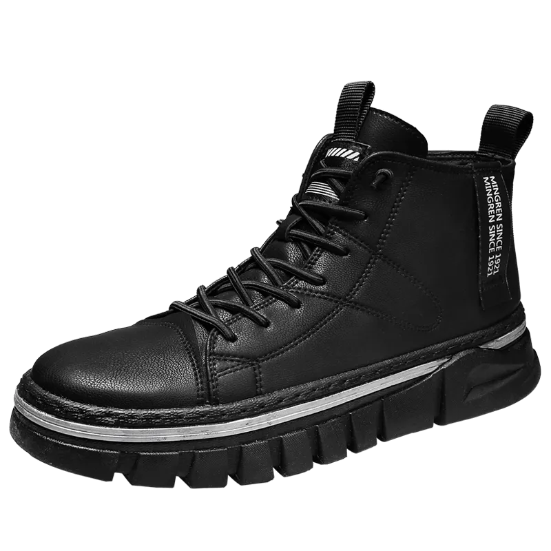Hnzxzm Non-Leather Shoes Men Comfortable Sneakers Men Waterproof Non-Slip Outdoor Casual Shoes Tooling Motorcycle Boots 39-44